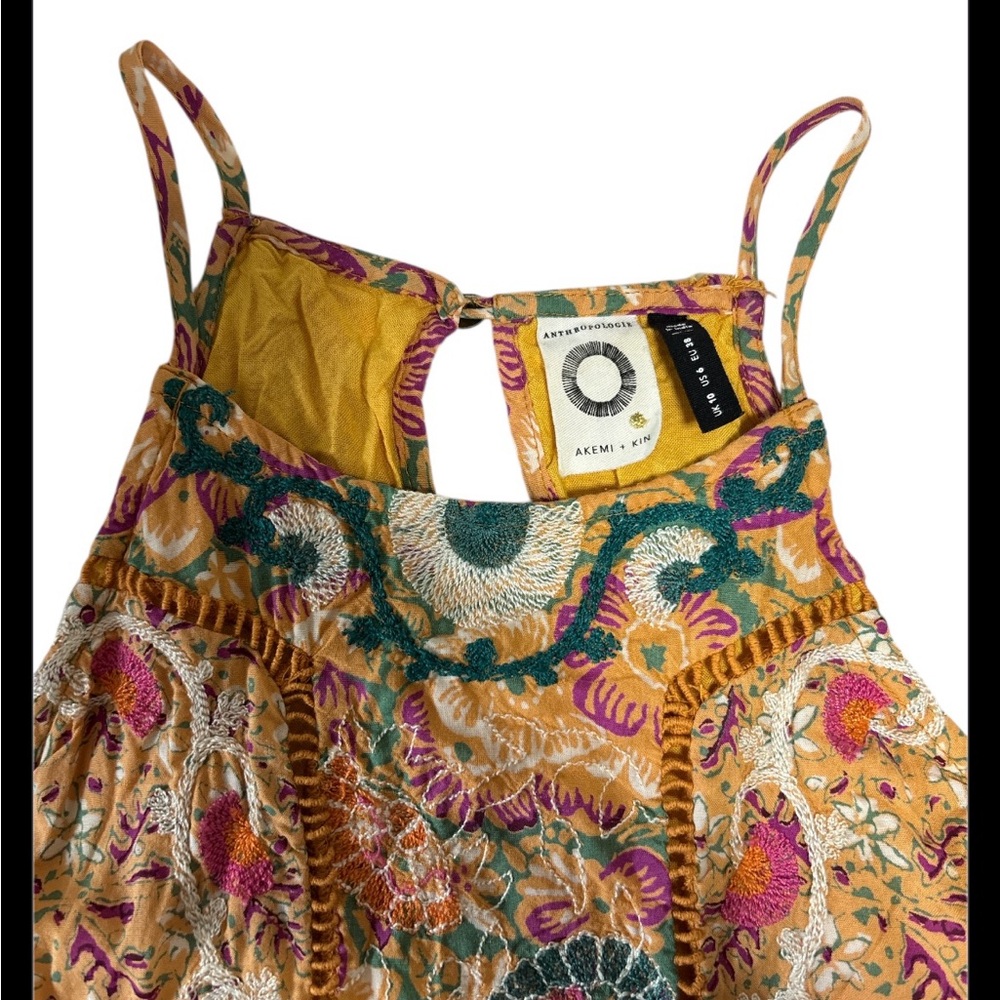 Anthropologie Embroidered Floral Top